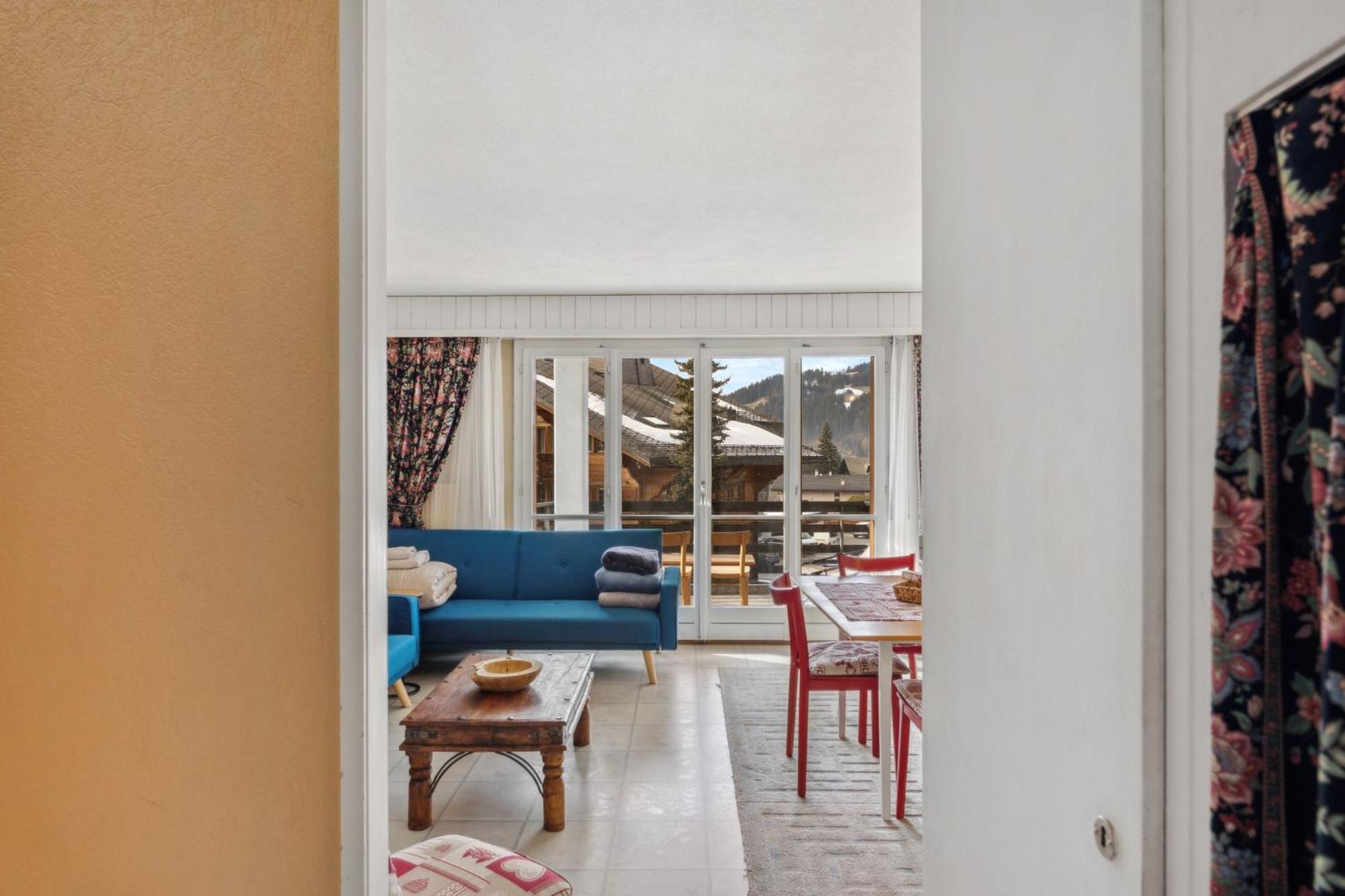 Triplex In Villars Centre With Parking Bagian luar foto