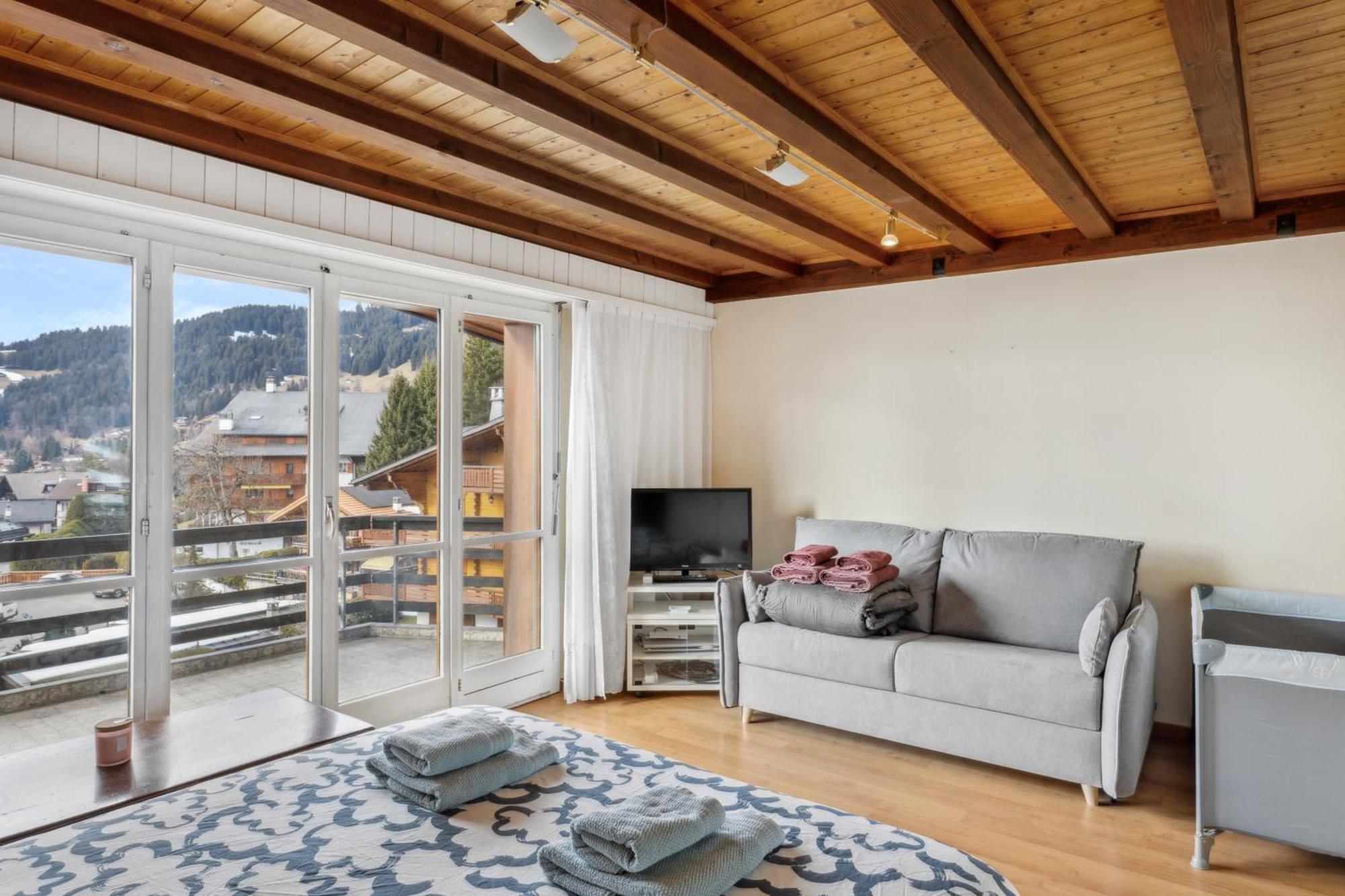 Triplex In Villars Centre With Parking Bagian luar foto